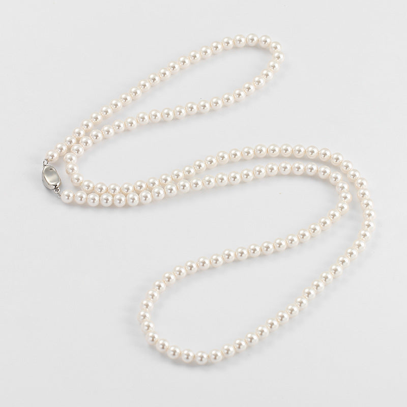 120Cm Pearl Necklace, Wear More Fa Zhengyuan Imitation  + Chain Stacked, Wear Women's Long Sweater Chain
