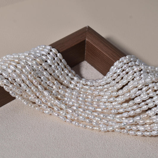 1059 Strong light millet shaped pearl about 2-3.5 mm loose beads work in progress DIY pearl material