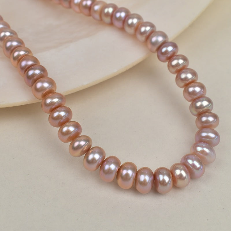1206 9-10mm   Flat Beads Natural Freshwater Real Pearl Jewelry Accessories