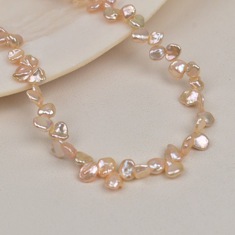 1081 Natural Silver Grey White Gold Panax Notoginseng Petals Baroque Natural Freshwater Pearl