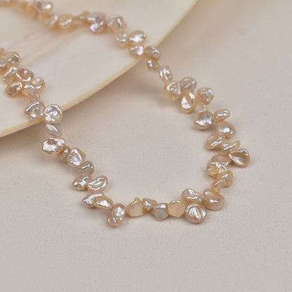 1081 Natural Silver Grey White Gold Panax Notoginseng Petals Baroque Natural Freshwater Pearl