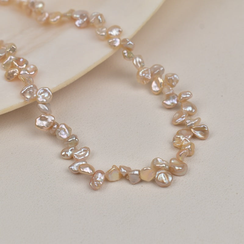 1081 Natural Silver Grey White Gold Panax Notoginseng Petals Baroque Natural Freshwater Pearl