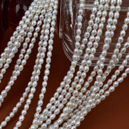 1009  3-4Mm natural  beads pearl loose beads natural freshwater necklace Zhuji pearl wholesale