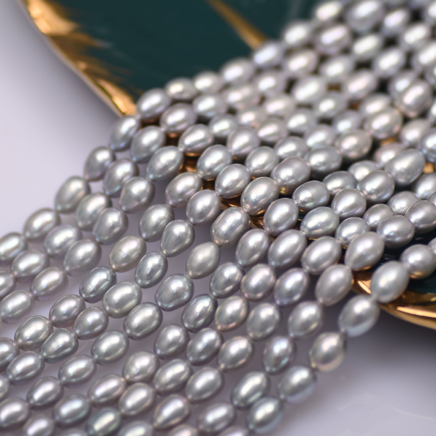 1038 gray natural freshwater pearls about 7-8mm DIY handmade beads jewelry beads