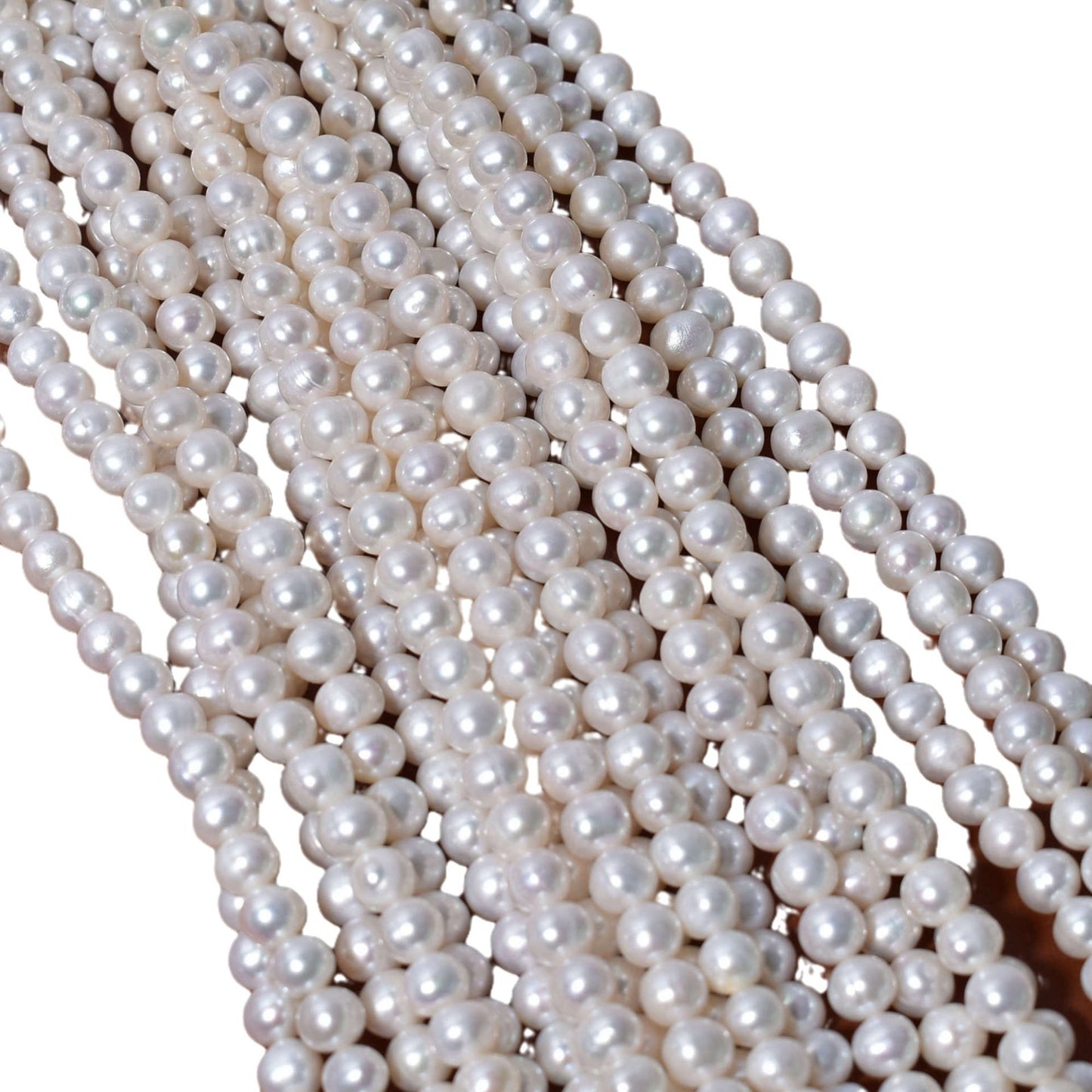 1154 new models, white bright threaded pearls, handmade DIY necklace accessories materials wholesale