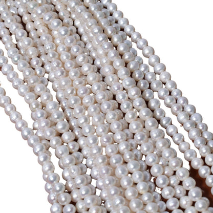 1154 new models, white bright threaded pearls, handmade DIY necklace accessories materials wholesale