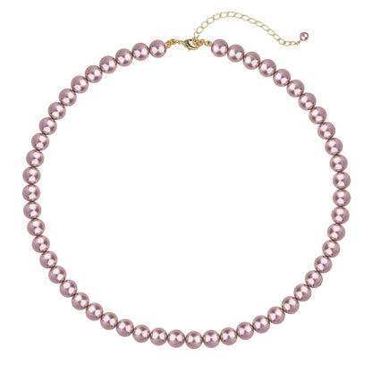 Pink Pearl Necklace Ladies Sweet Sweater Chain