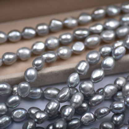 1325 Baroque, special-shaped 8-9mm gray small stone shape natural freshwater pearl DIY accessories