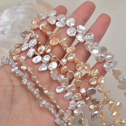 1081 Natural Silver Grey White Gold Panax Notoginseng Petals Baroque Natural Freshwater Pearl