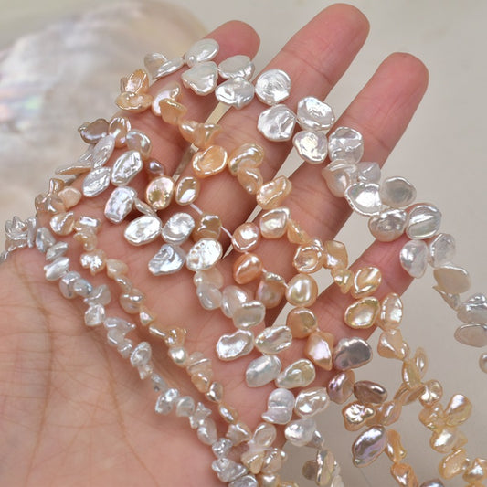 1081 Natural Silver Grey White Gold Panax Notoginseng Petals Baroque Natural Freshwater Pearl