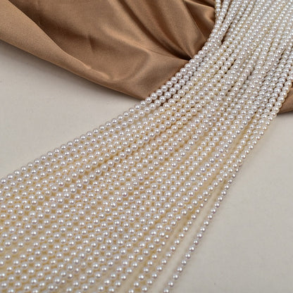 1182 Natural Freshwater Pearl Approx. 4mm Near Round Pearl Necklace work in progress DIY Jewelry Accessories