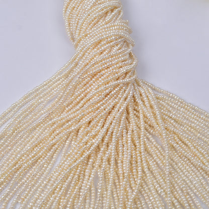 1250 3mm flat natural freshwater pearl DIY necklace small pearl wholesale