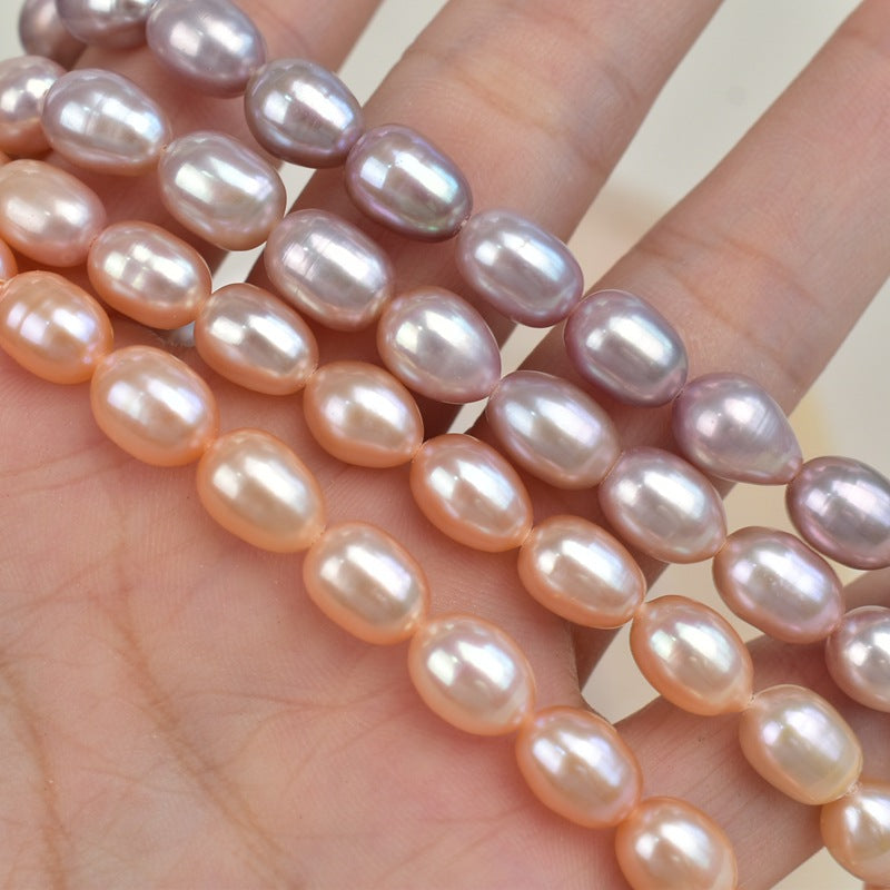 1029 7-8Mm rice beads natural freshwater real pearls work in progress material jewelry accessories necklace material