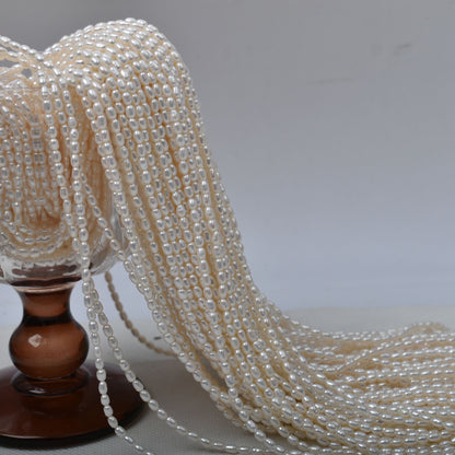 1008 Natural freshwater pearl rice bead handmade DIY  jewelry accessories materials wholesale
