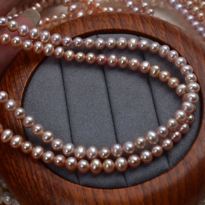 1136 Natural freshwater strong light egg round pearl 4-5mm