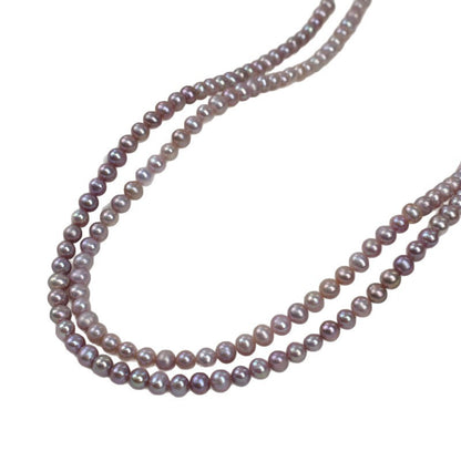 1178 5-6Mm nearly round pink purple pearl work in progress