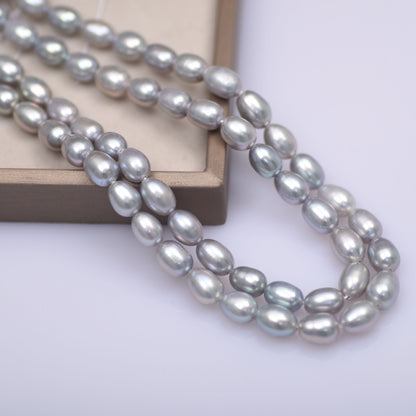 1038 gray natural freshwater pearls about 7-8mm DIY handmade beads jewelry beads