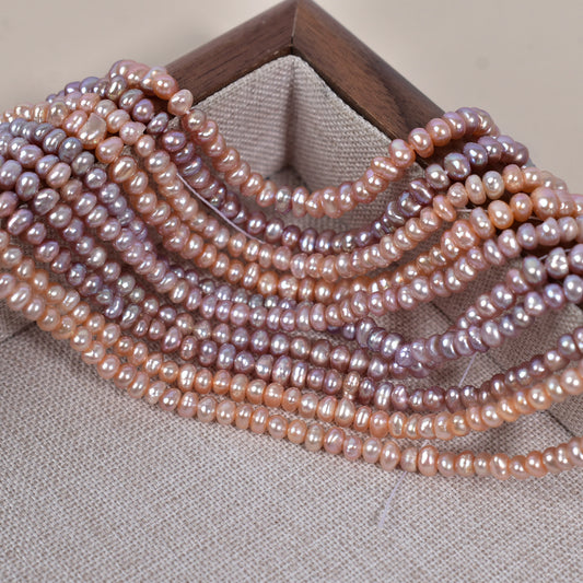 1204 Natural freshwater pearls 2-3mm color, flat beads work in progress DIY factory direct sales
