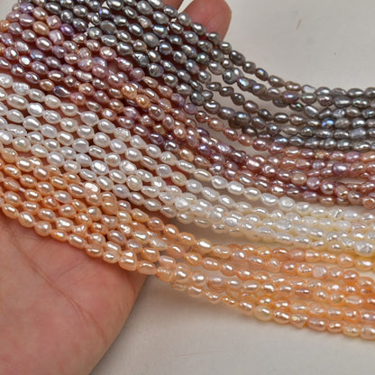 1309 3-4Mm Baroque, Pearl Natural Freshwater Profile Pearl