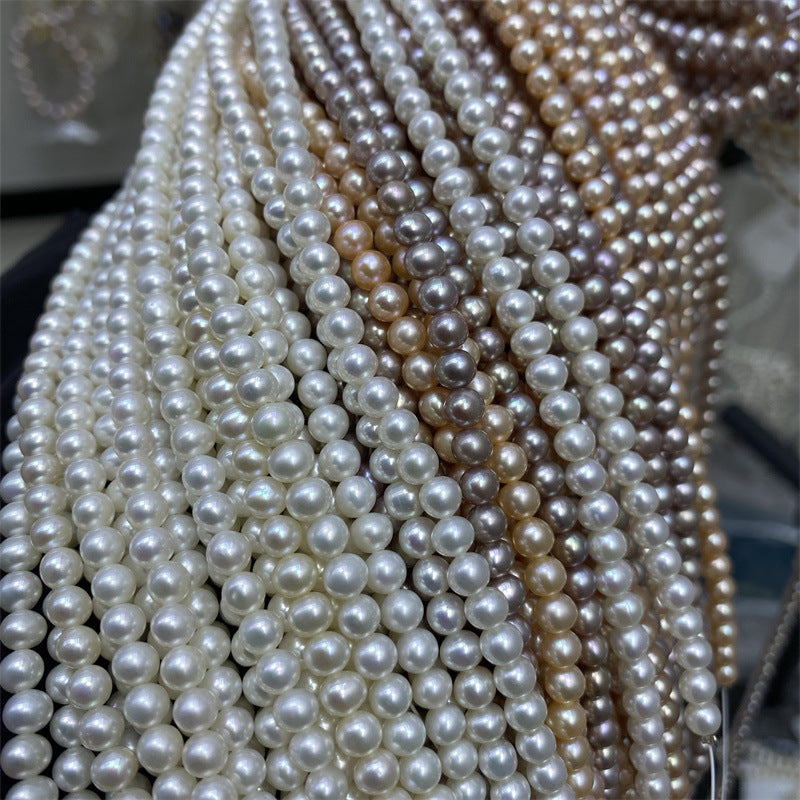 1123 Natural Pearl 4-5MM Near Round  Loose Bead DIY Jewelry Accessories