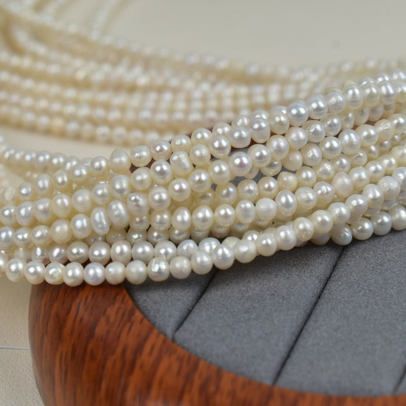 1199 Bulk Spot Wholesale 4-5mm Zhuji Pearl Natural Pearl Necklace Bracelet Semi-finished DIY