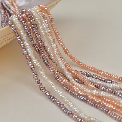 1255 4-5mm Irregularly Stacked Baroque Natural Freshwater Real Pearl Small Pearl Jewelry Accessories Necklace Material