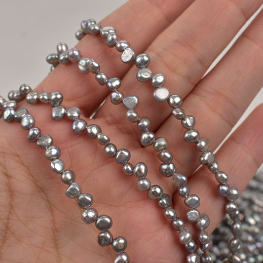 1320 4mm Grey Pearl Natural Freshwater Grey Pearl Jewelry Accessories Loose Beads