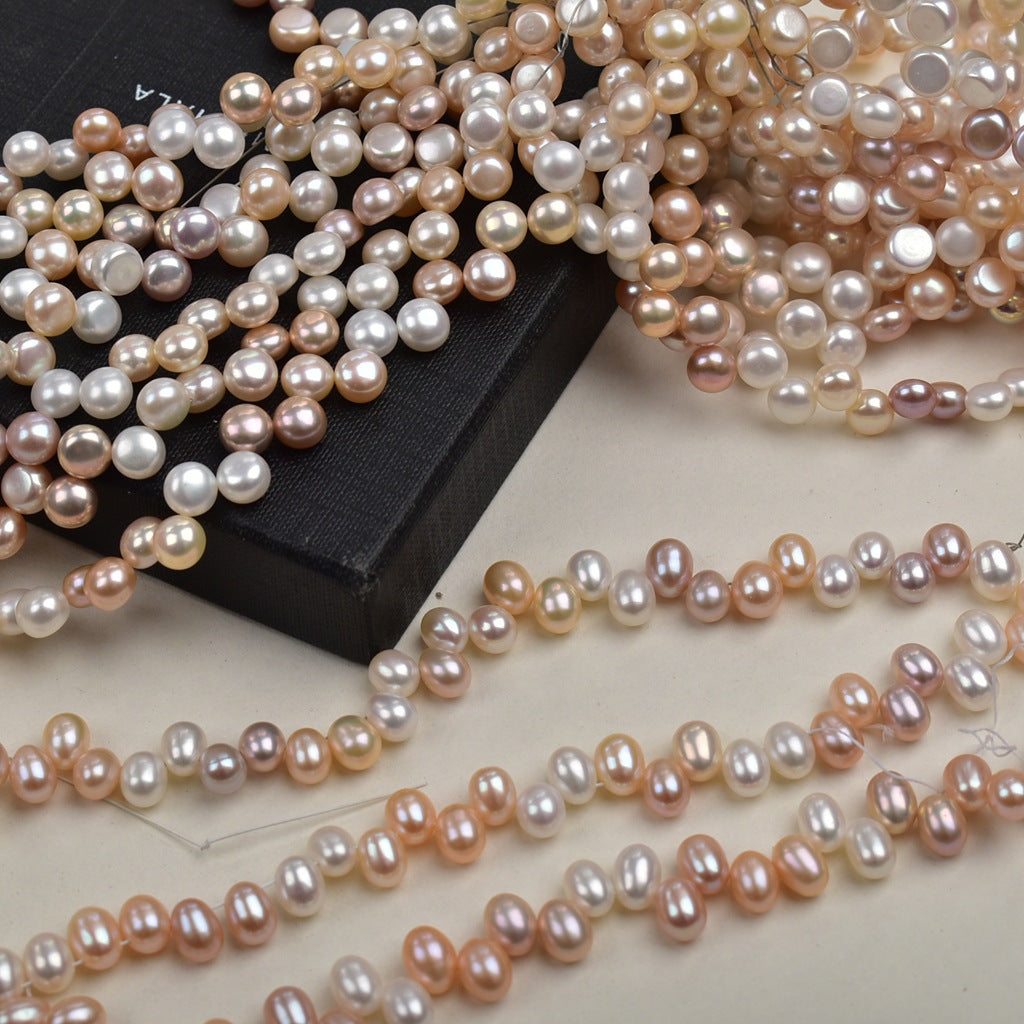 1042 Natural Freshwater Real Pearl Loose Beads 7-8mm DIY Handmade Materials