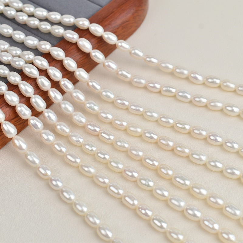 1011  6-7Mm rice beads natural freshwater real pearls work in progress material jewelry accessories necklace material