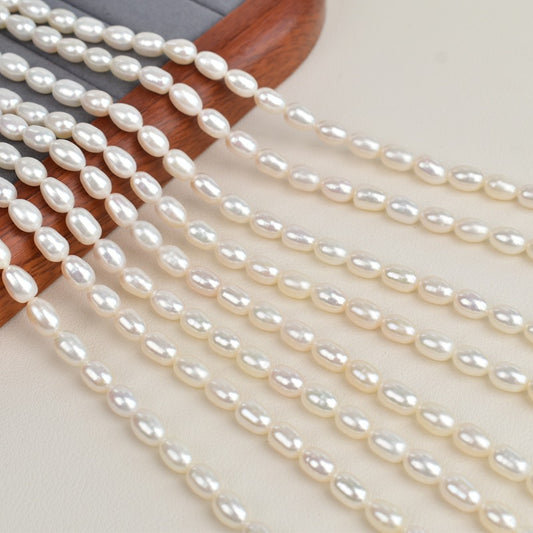 1011  6-7Mm rice beads natural freshwater real pearls work in progress material jewelry accessories necklace material