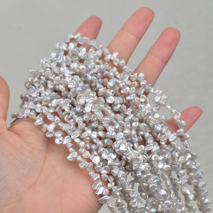 1081 Natural Silver Grey White Gold Panax Notoginseng Petals Baroque Natural Freshwater Pearl