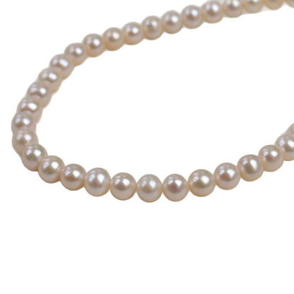 1111 Natural Fresh Water 7-8mm Near Round Nucleless Pearl Necklace String work in progress