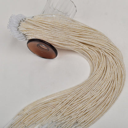 1193 cost-effective 2-3mm strong light near round pearl natural freshwater pearl necklace work in progress jewelry loose beads DIY