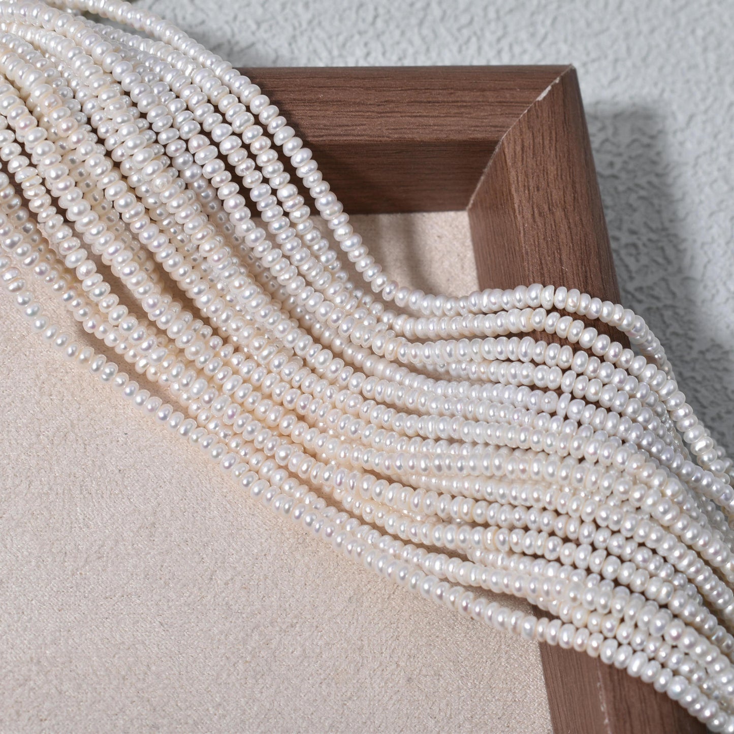 1213 2.5-3.5MM Small Flat Beads Natural Freshwater Flat Sheet Pearls DIY Handmade Accessories Accessories Semi-finished Materials