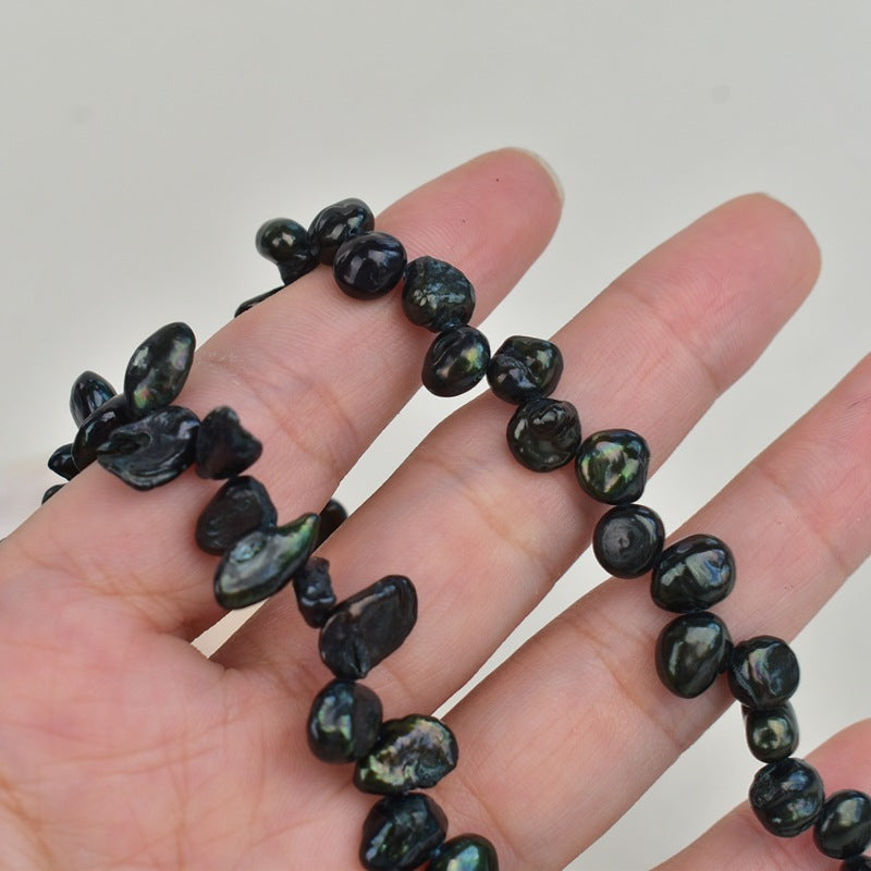 1093 petals irregular black natural freshwater real pearl DIY jewelry