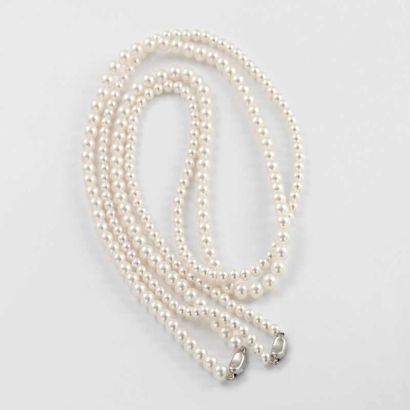 120Cm Pearl Necklace, Wear More Fa Zhengyuan Imitation  + Chain Stacked, Wear Women's Long Sweater Chain