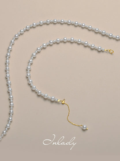 Baby bead necklace size pearl women's round strong light natural freshwater gypsy