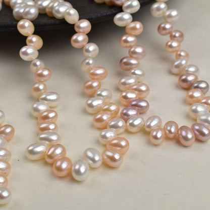 1026 40Cm Long, Strong Light 7-8mm Colored Rice Beads Natural Freshwater Pearl