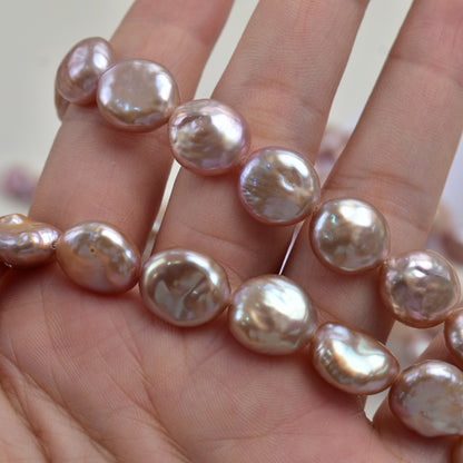 1071 11-12Mm Intense Purple Baroque Button Pearl