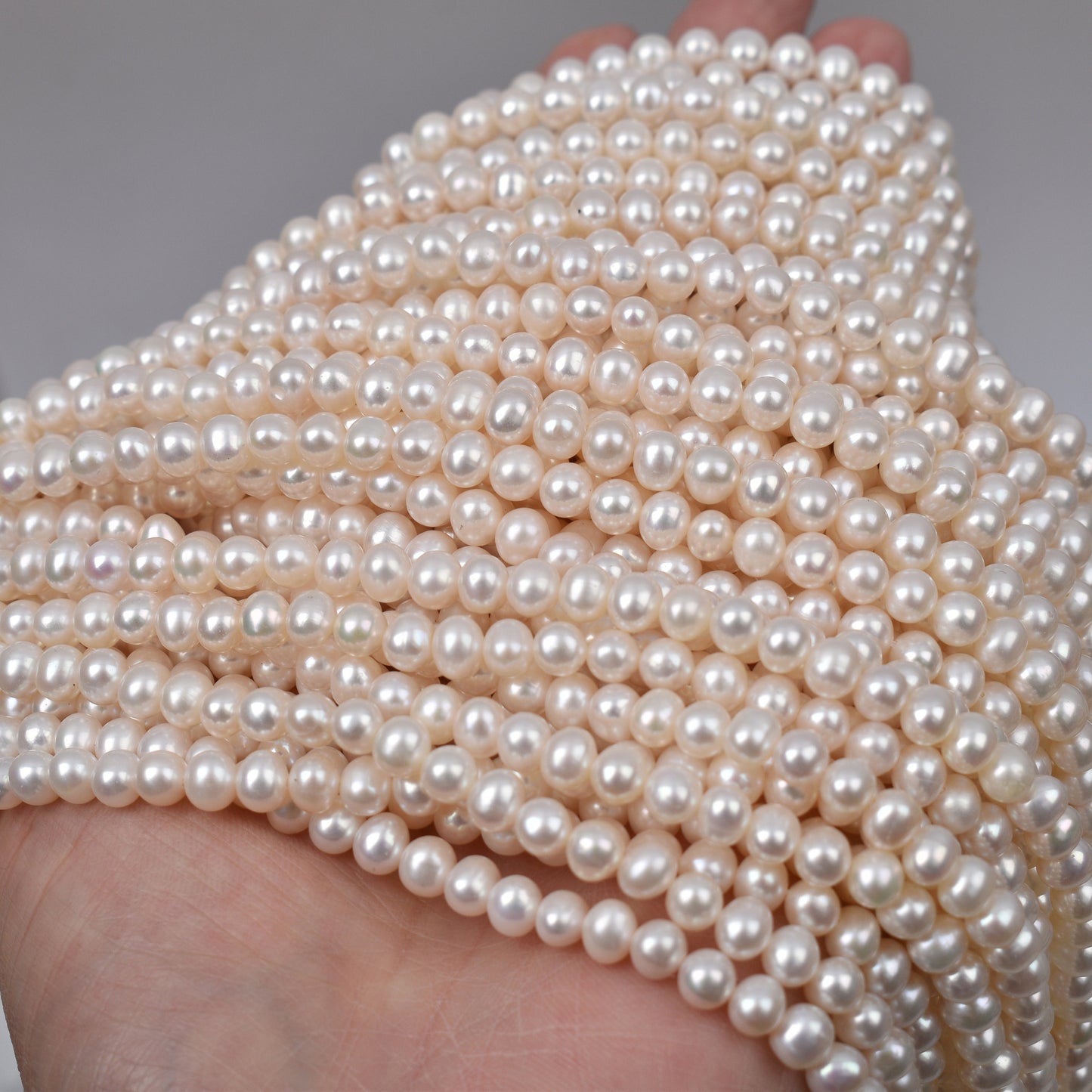 1196 Natural freshwater pearl loose beads 5-6mm pearl work in progress DIY jewelry necklace material