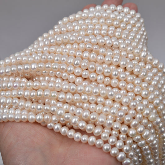 1196 Natural freshwater pearl loose beads 5-6mm pearl work in progress DIY jewelry necklace material