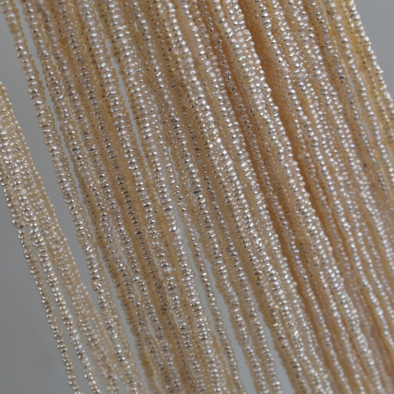 1244 Zhuji pearl 2-3mm natural freshwater flat beads work in progress