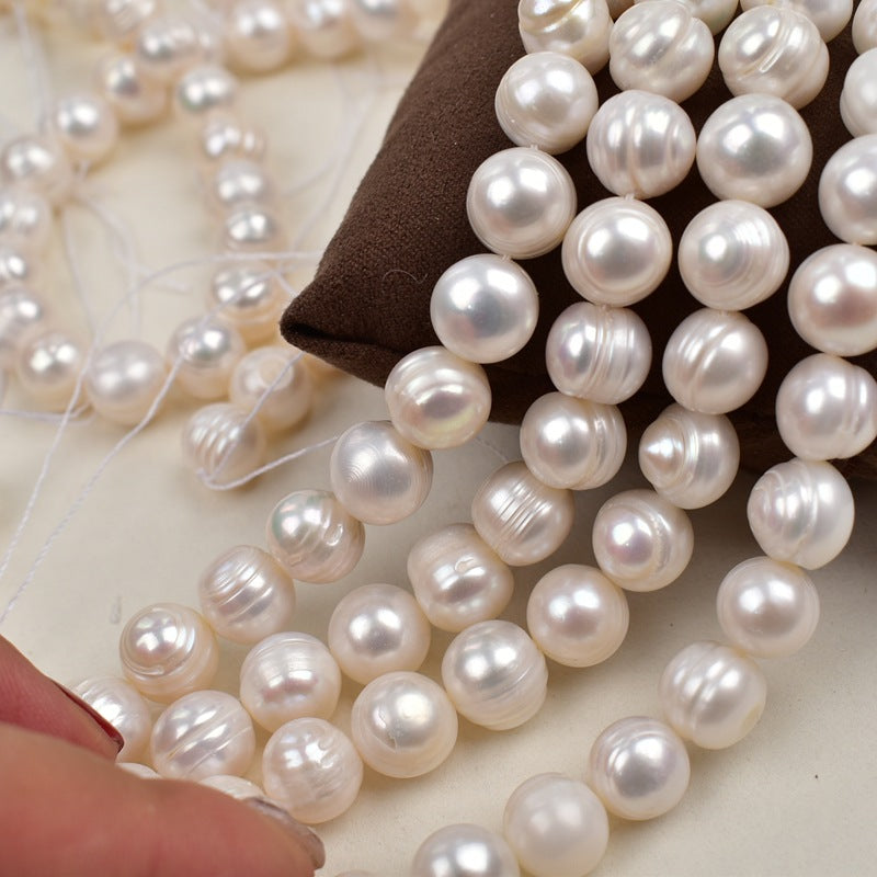 1157 10-11Mm Round Beads Natural Freshwater Pearl DIY Bracelet Necklace work in progress Pearl Loose Beads
