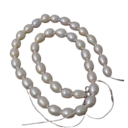 1005 Rice beads Rice-shaped pearl loose beads About 8-9mmDIY bracelet jewelry Natural freshwater pearl necklace Material work in progress