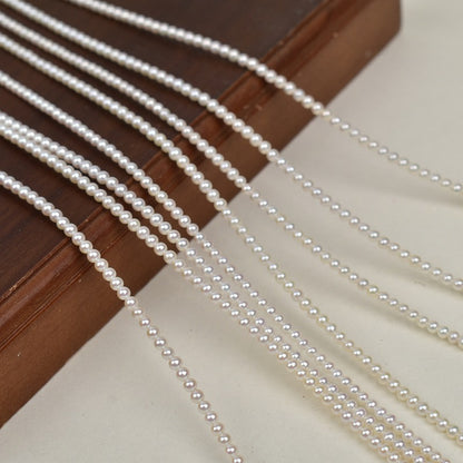 1168 3mm almost flawless white bright freshwater pearl work in progress
