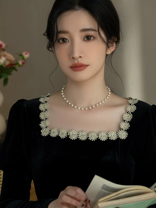 Natural Pearl Necklace Twist Chain Spring Chain 2024 New Choker Neck Women