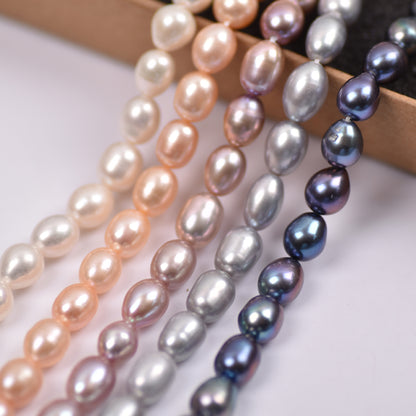 1019 Natural Freshwater Pearl Loose Beads 7-8mm Rice BeadsWholesale