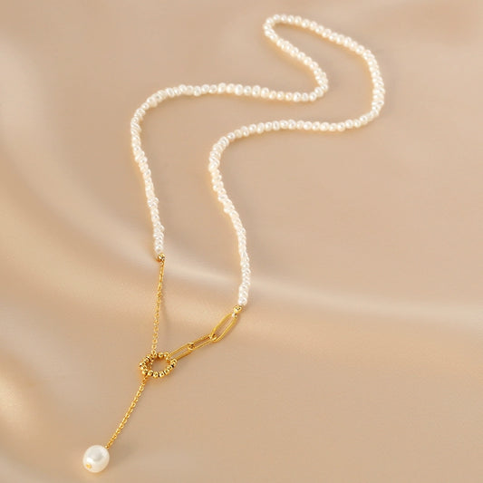 Gentle Natural Freshwater Pearl Necklace Ladies Small Classic Clavicle