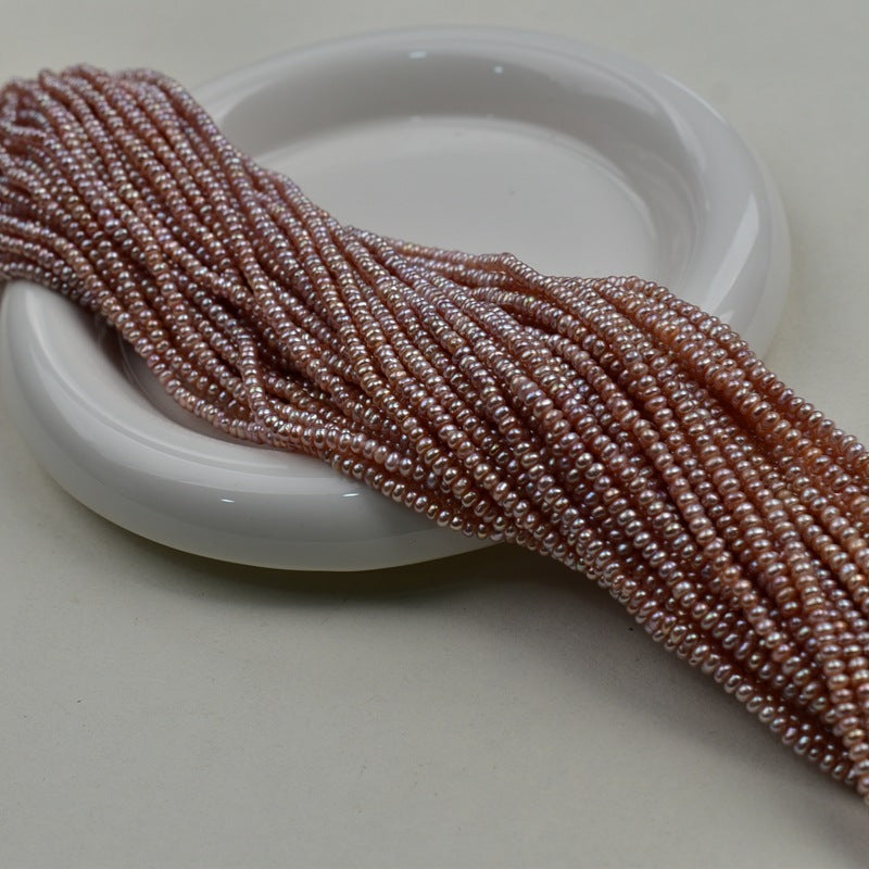 1234 natural freshwater pearls about 3mm purple pearls