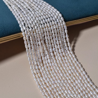 1059 Strong light millet shaped pearl about 2-3.5 mm loose beads work in progress DIY pearl material